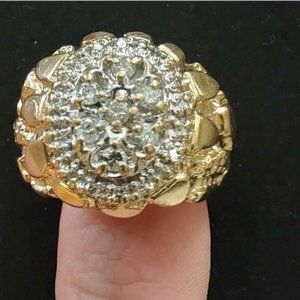 Gold nugget ring
